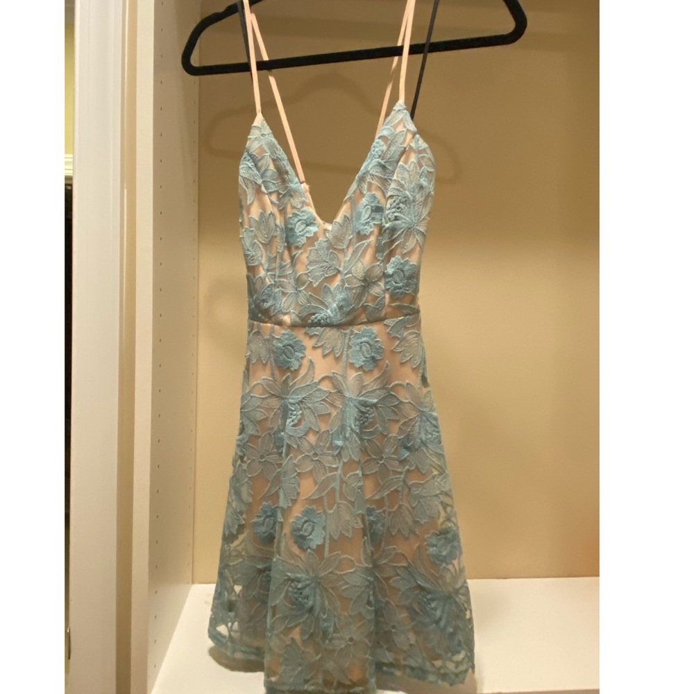 Nude/Seafoam Flare Dress (Small) NEW
